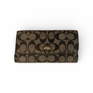 Coach Black and Gray Signature Wallet